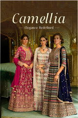 Camellia Readymade Georgette Gown With Hand Work Catalog
