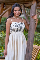 Casual Resort Wear Dress With Embroidery-CL-SW-3092