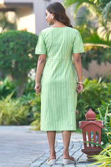 Casual tie-up summer dress with lining-CL-SW-3089