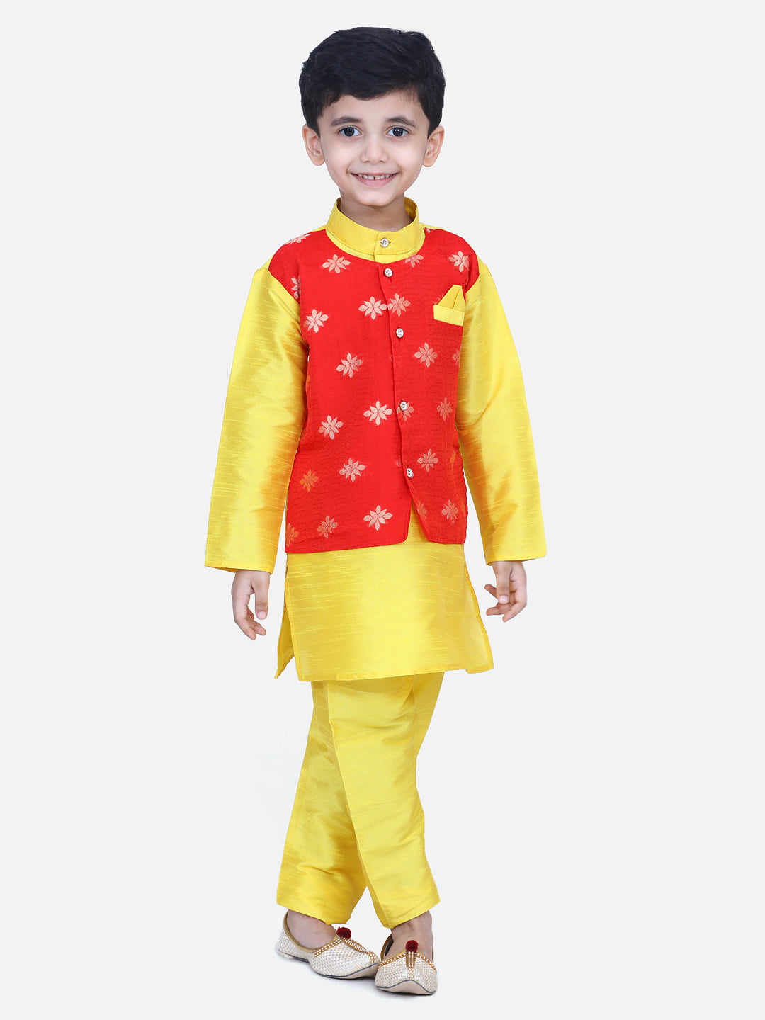 Kurta Pajama Set for Boys - Yellow | BR23KP54YWB | DesiQlo