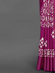 Women's Blend Multicolored Printed Designer Saree With Blouse Piece-KOZI101B