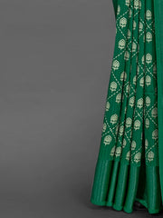 Women's Blend Off White Printed Designer Saree With Blouse Piece-NASHTH107