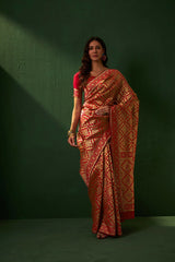 Womens Fashion Ethnic Red Color Sarees-MLSHWSA1153RED0ONE