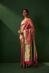 Womens Fashion Ethnic Pink Color Sarees-MLSHWSA1156PNK0ONE