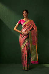 Womens Fashion Ethnic Pink Color Sarees-MLSHWSA1156PNK0ONE