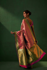 Womens Fashion Ethnic Pink Color Sarees-MLSHWSA1156PNK0ONE