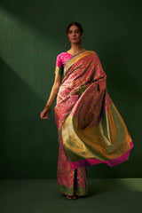 Womens Fashion Ethnic Pink Color Sarees-MLSHWSA1156PNK0ONE