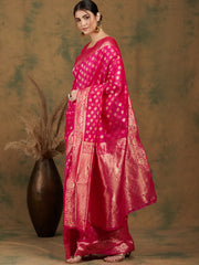 Womens Fashion Ethnic Pink Color Sarees-MLSHWSA1193PNK0ONE