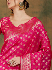 Womens Fashion Ethnic Pink Color Sarees-MLSHWSA1193PNK0ONE