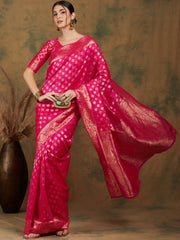 Womens Fashion Ethnic Pink Color Sarees-MLSHWSA1193PNK0ONE
