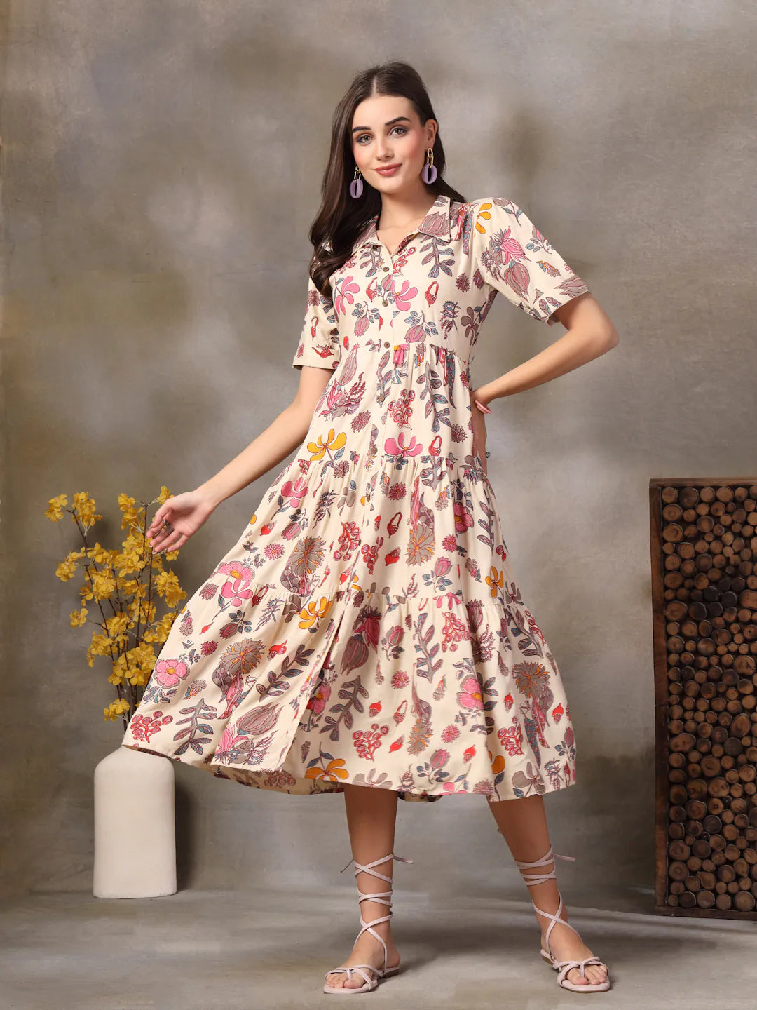 cotton dresses indian Pure Long Maxi Dress Block Print Colourful Summer Earthy Elegant Comfy Daywear Beach Outfit Green Dream Floral Vacation Gorgeous Colours with Azo free dyes for a delicate look inside and outside your home Cotton Dress Sun Dresses Online