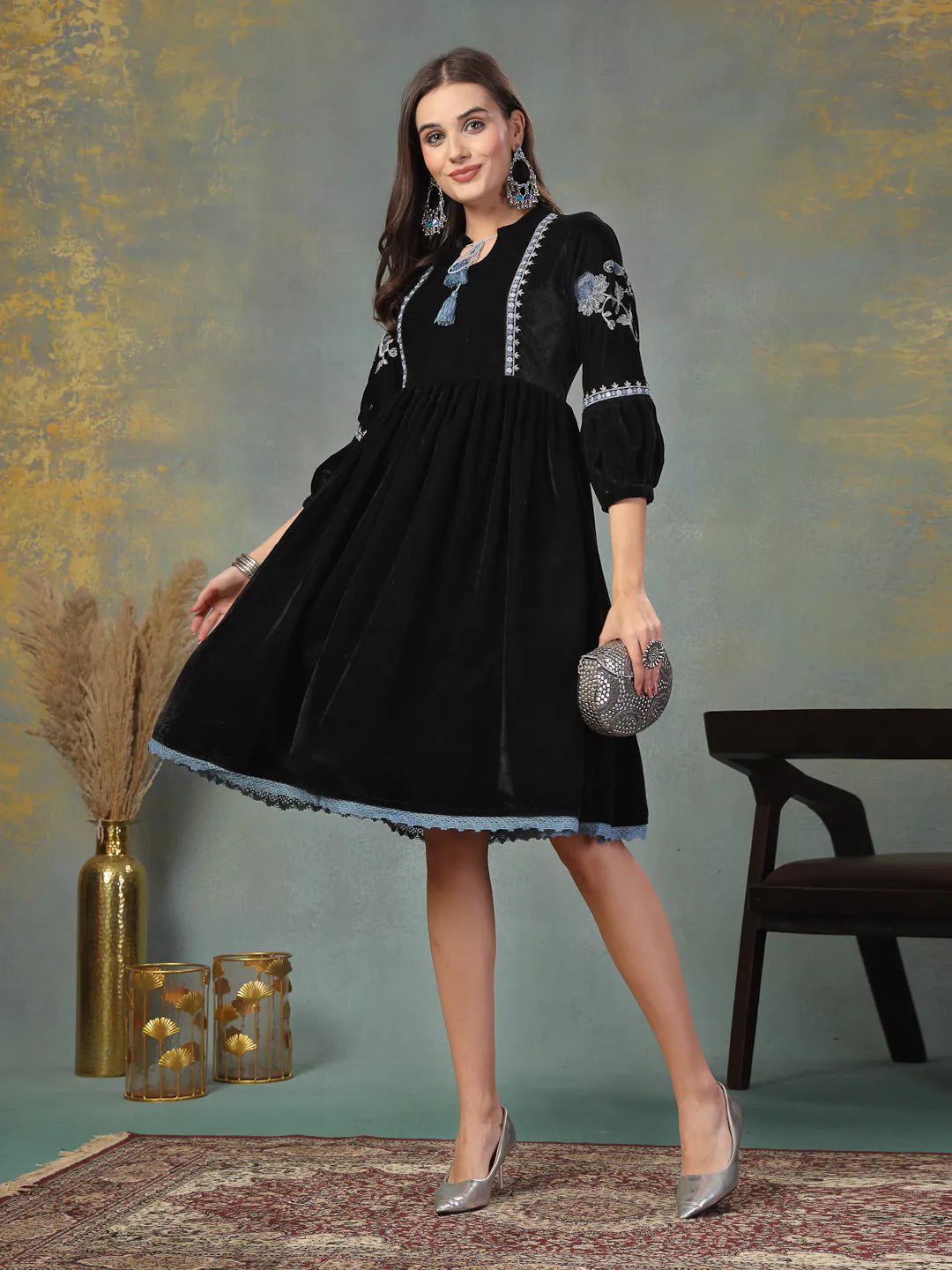 black indian cocktail dress Amazon.com: POTTON Easter Dress for Women Sexy Long Sleeve Glitter Black Womens Easter Dress Dresses for Women Party Elegant : Clothing, Shoes & Jewelry