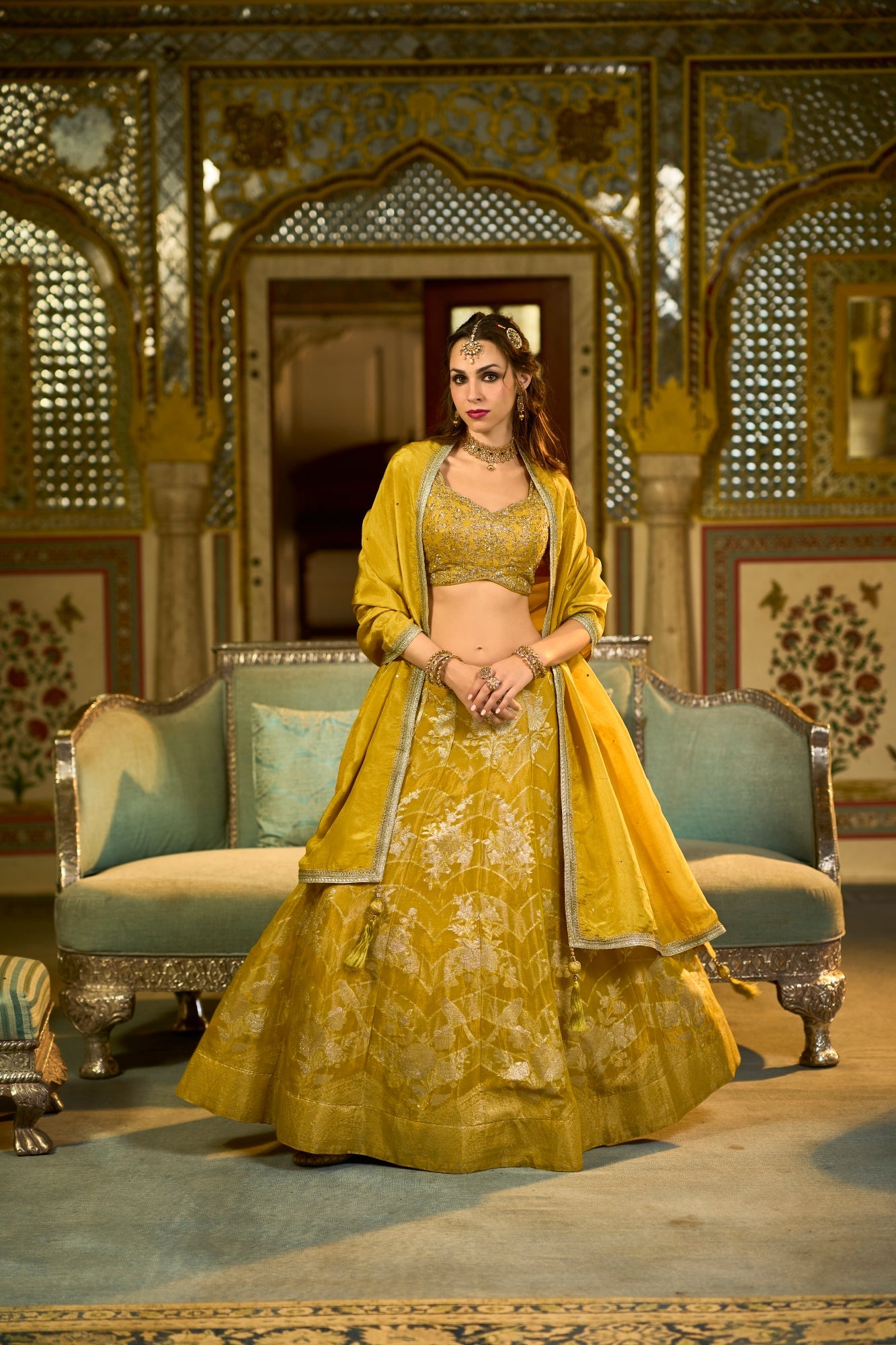 Silk Blend Embroidered Flared Lehenga Choli - Pack of 3 Designs | Desi