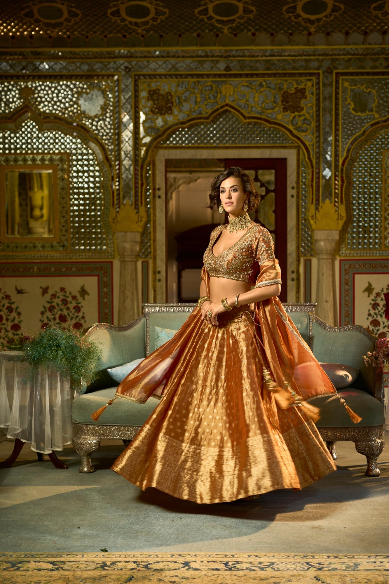 Silk Blend Embroidered Flared Lehenga Choli - Pack of 3 Designs | Desi