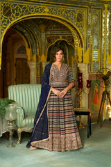 Camellia Readymade Georgette Gown With Hand Work Catalog