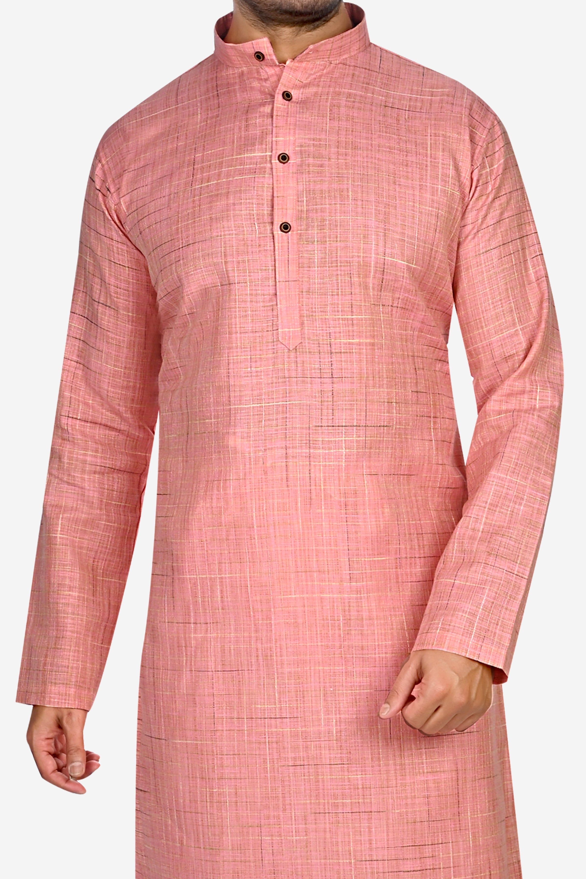Cotton Kurta for Men - Pink | KPDU731753 | DesiQlo