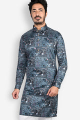 Cotton Kurta for Men - Blue | KUPR12397B