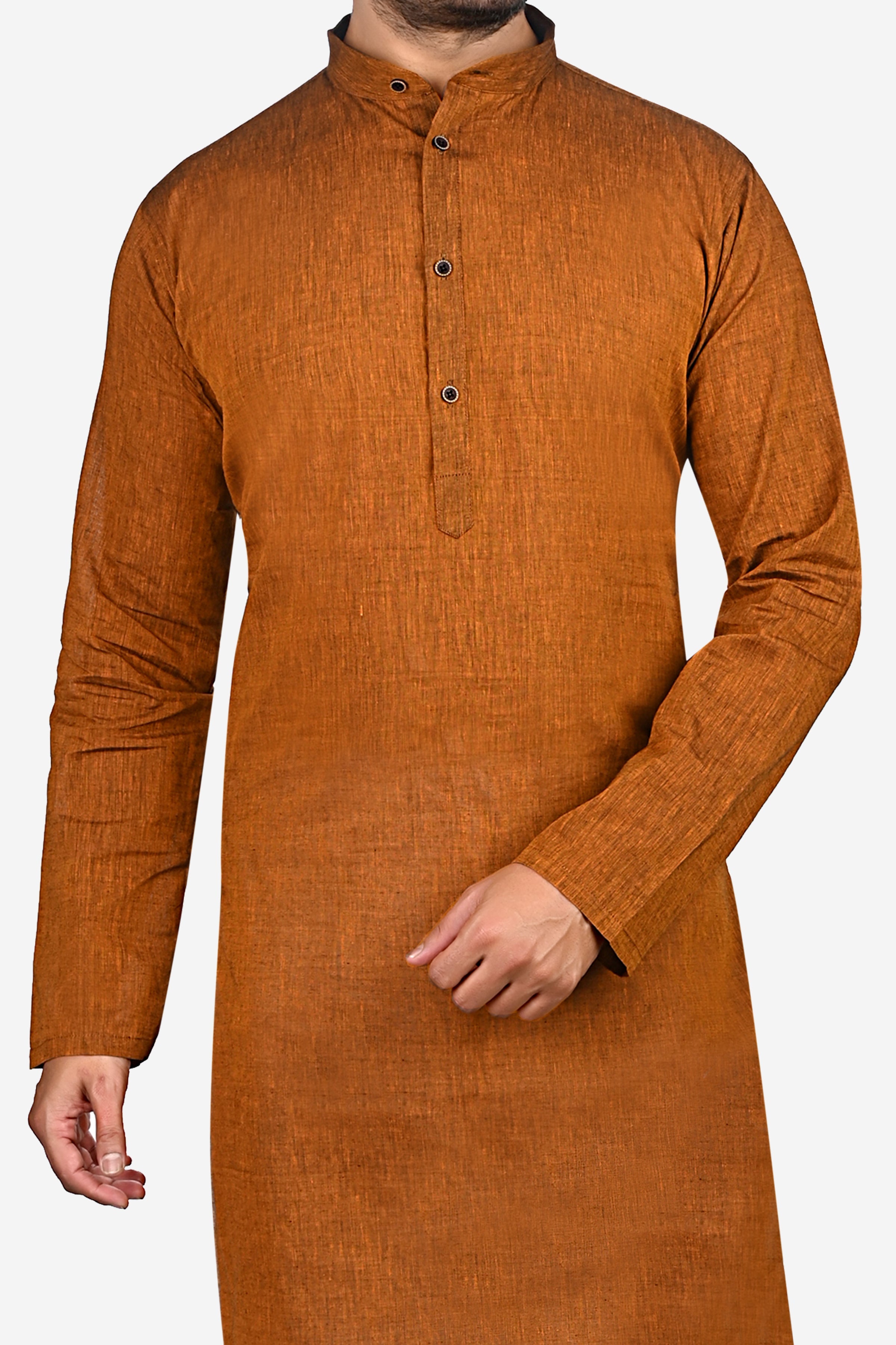 Cotton Kurta for Men - Brown | KUDU570734 | DesiQlo