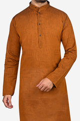Cotton Kurta for Men - Brown | KUDU570734