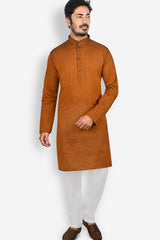 Cotton Kurta for Men - Brown | KUDU570734