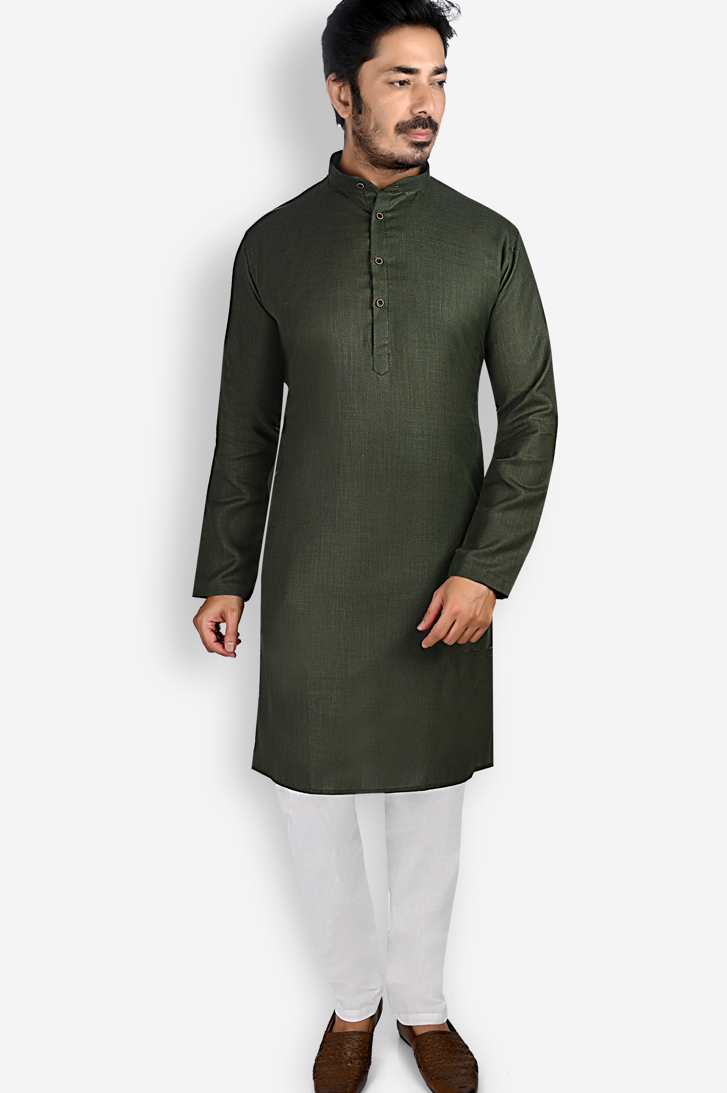 Cotton Kurta for Men - Green | KUDU630183 | DesiQlo