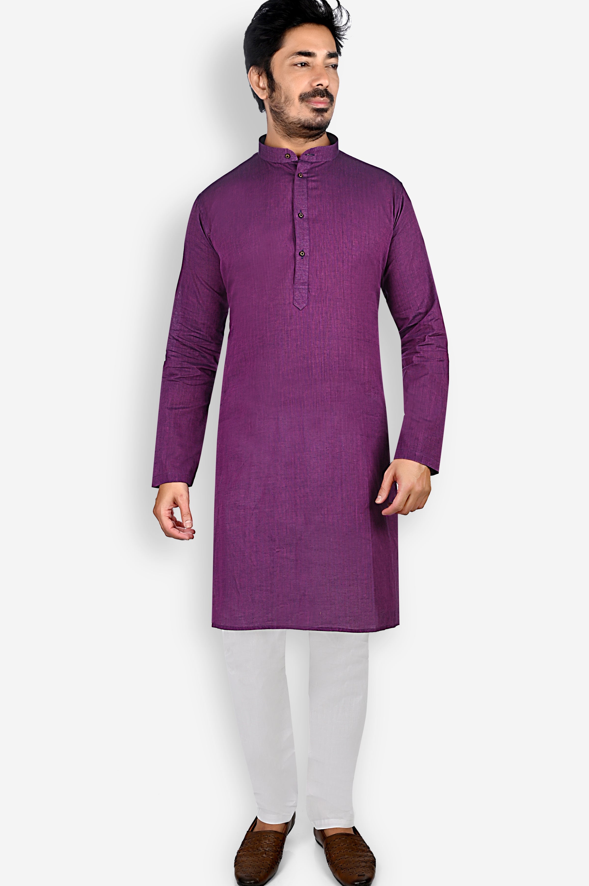 Cotton Kurta for Men - Purple | KUDU570793 | DesiQlo