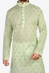 Cotton Kurta for Men - Green | KPDU772223