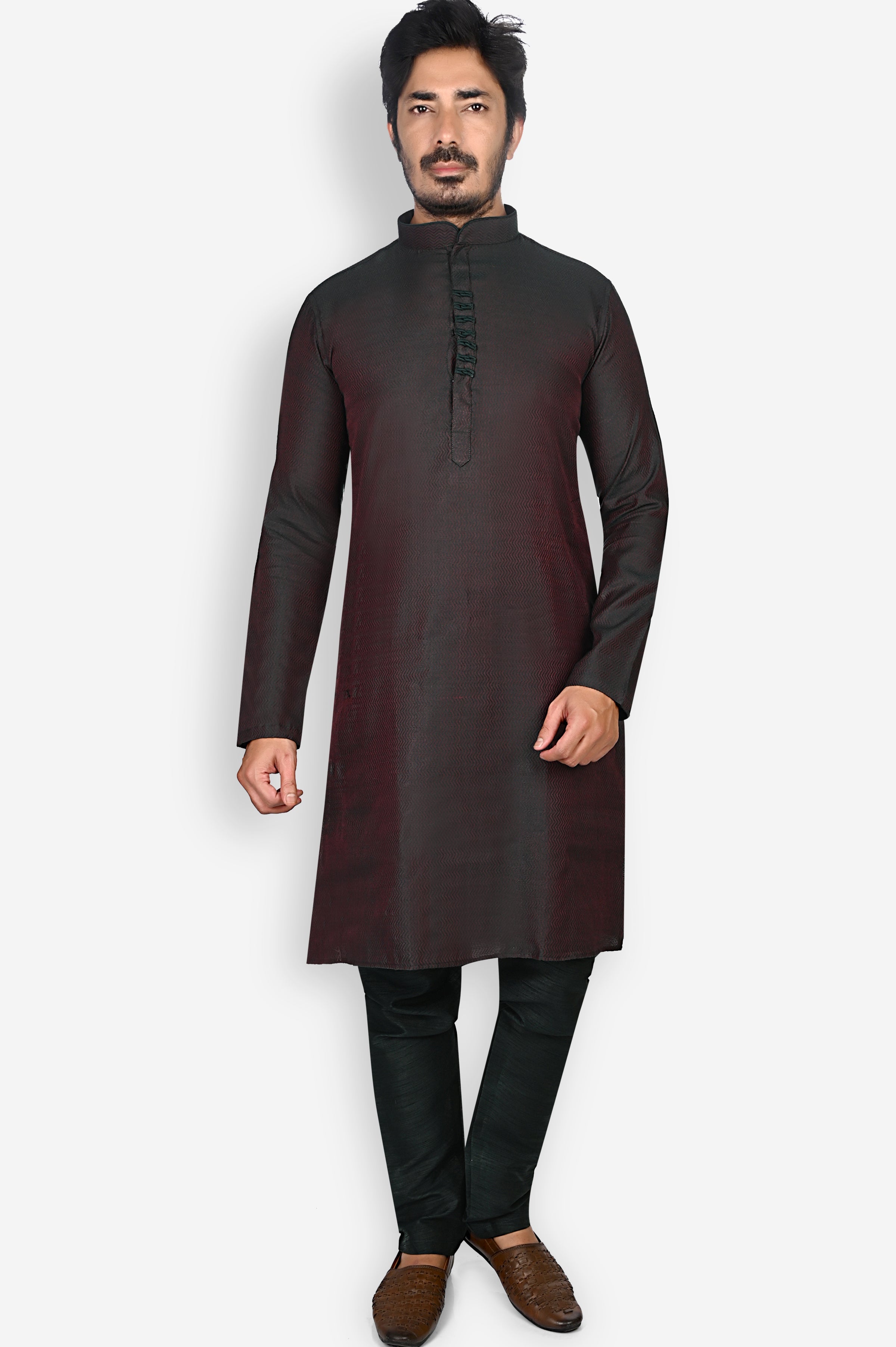 Cotton Kurta for Men - Green | KPDU861953 | DesiQlo