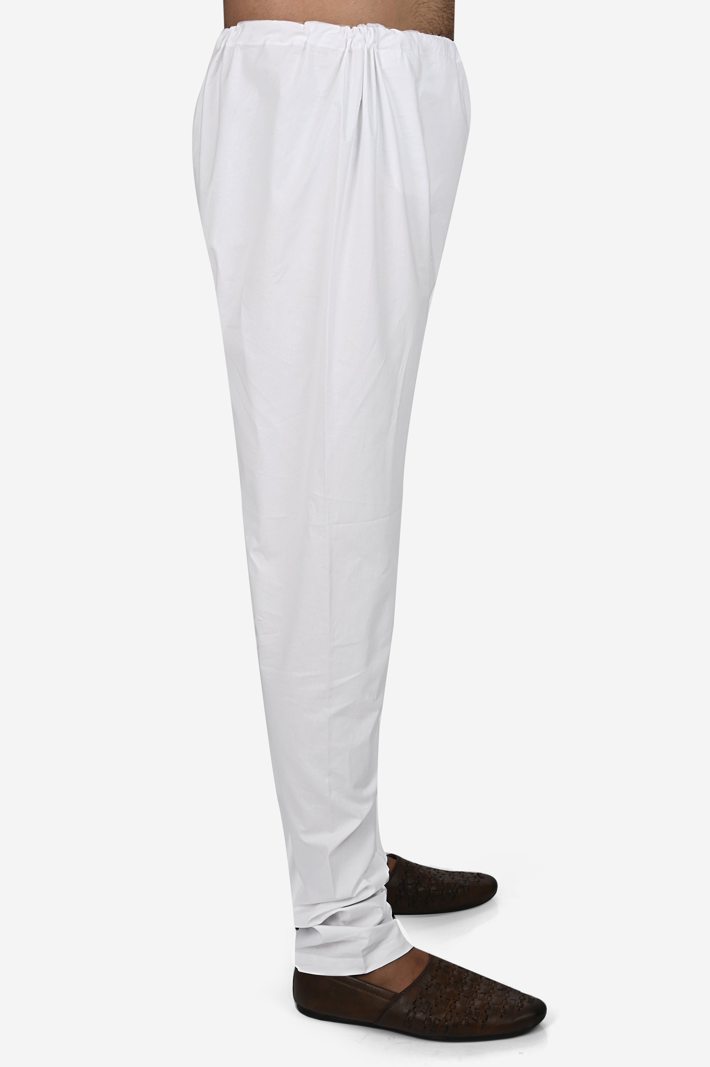Cotton Pyjama for Men - White | PJRRPC38 | DesiQlo