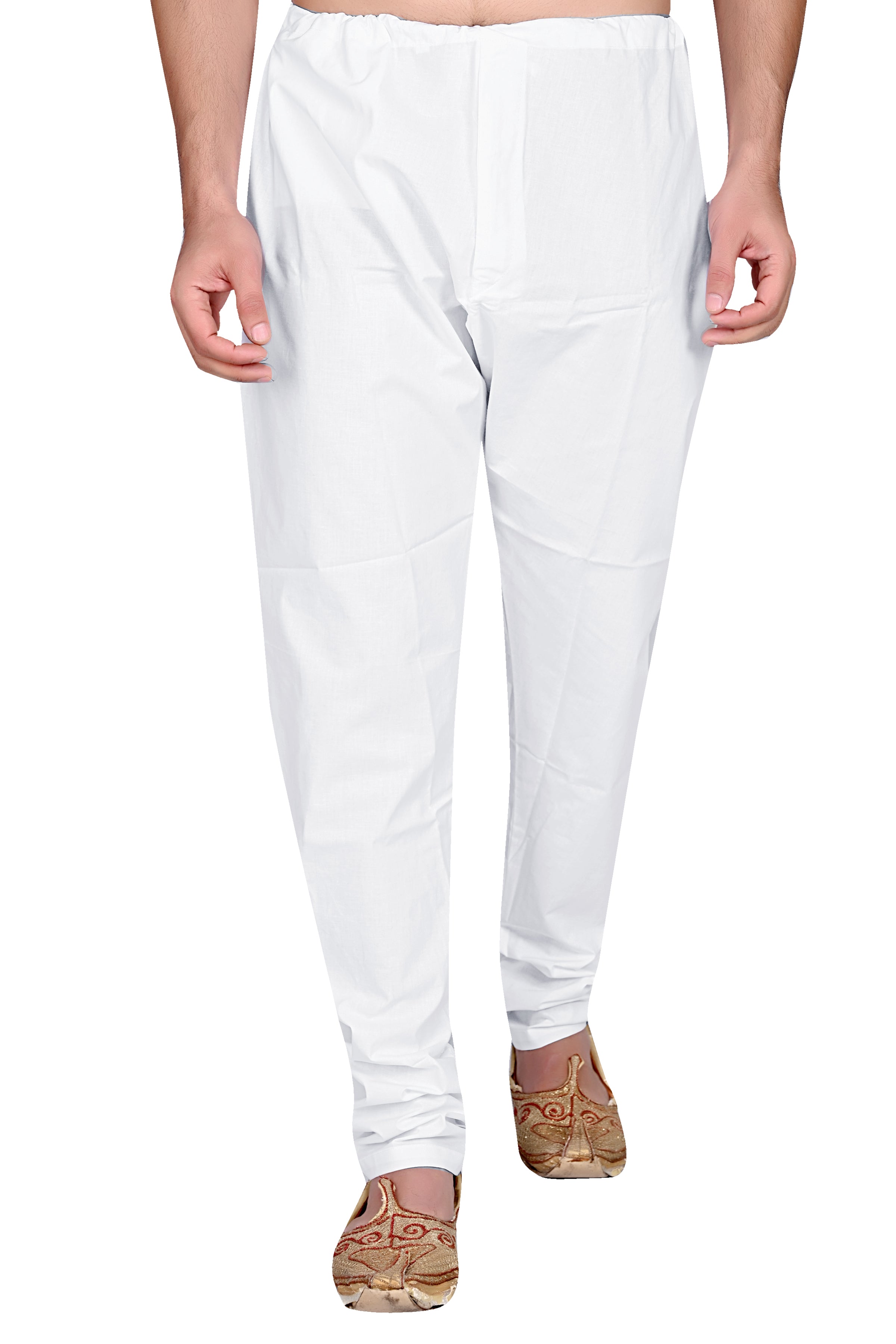 Cotton Pyjama for Men - White | PJRRPC38 | DesiQlo