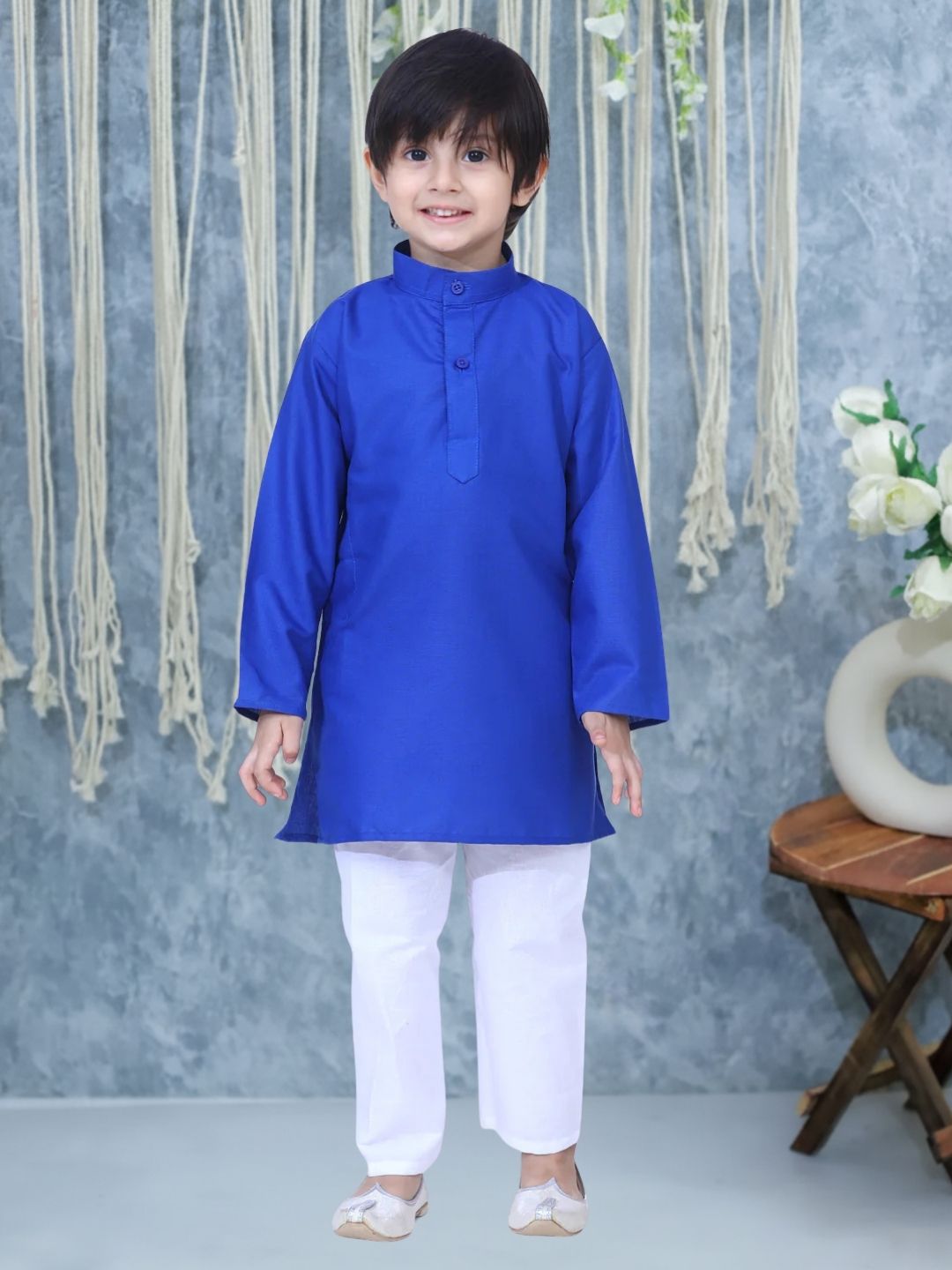 Kurta Pajama Set for Boys - Blue | DW20KP08BL | DesiQlo