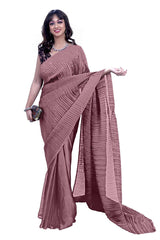Crepe Saree for Women - Pink | MLWSHSA9147PNK