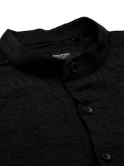 Men Black Solid Slim Fit Shirt-Dude-3252-Black