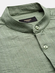 Men Green Solid Slim Fit Shirt-Dude-3259-Green