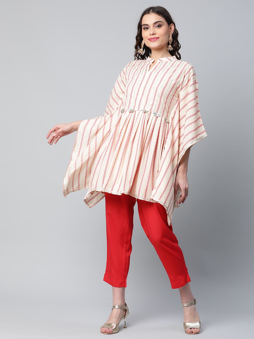 Off White Printed Kaftans for Women | Kaftan Pant Set Online