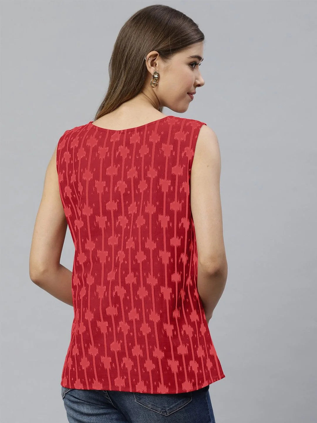 Print Cotton Tunic Top - Indian Kurta Ladies Collection