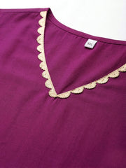 Embellished V-Neck A-Line Ethnic Dresses