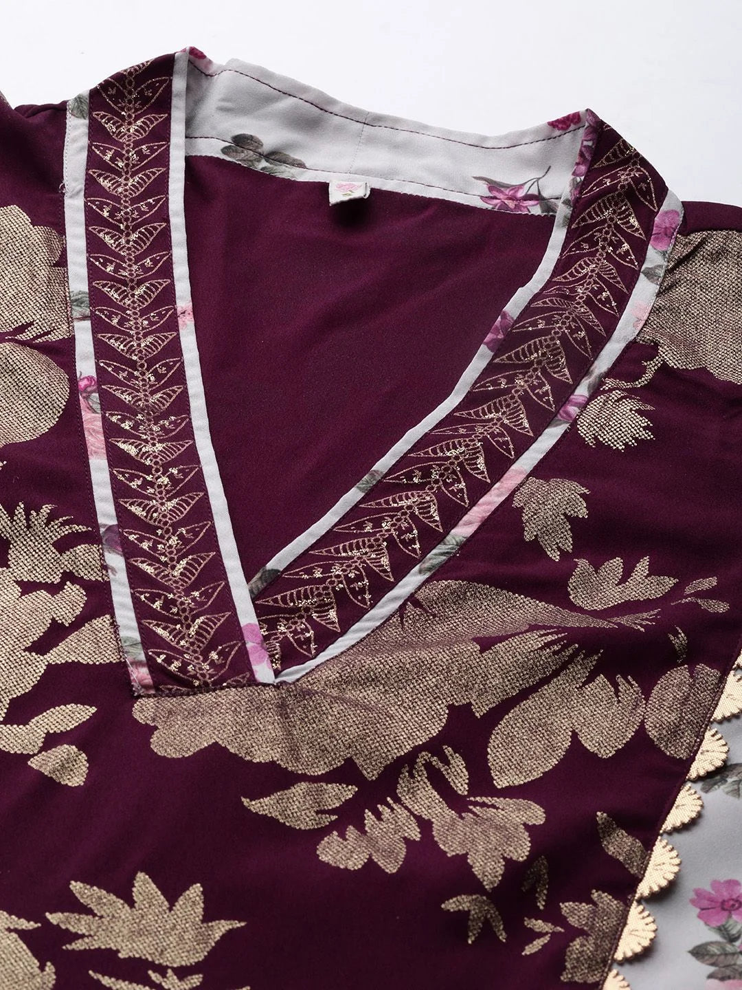 Beige Digital Printed Kurta Palazzo Set | Kurta Palazzo Set