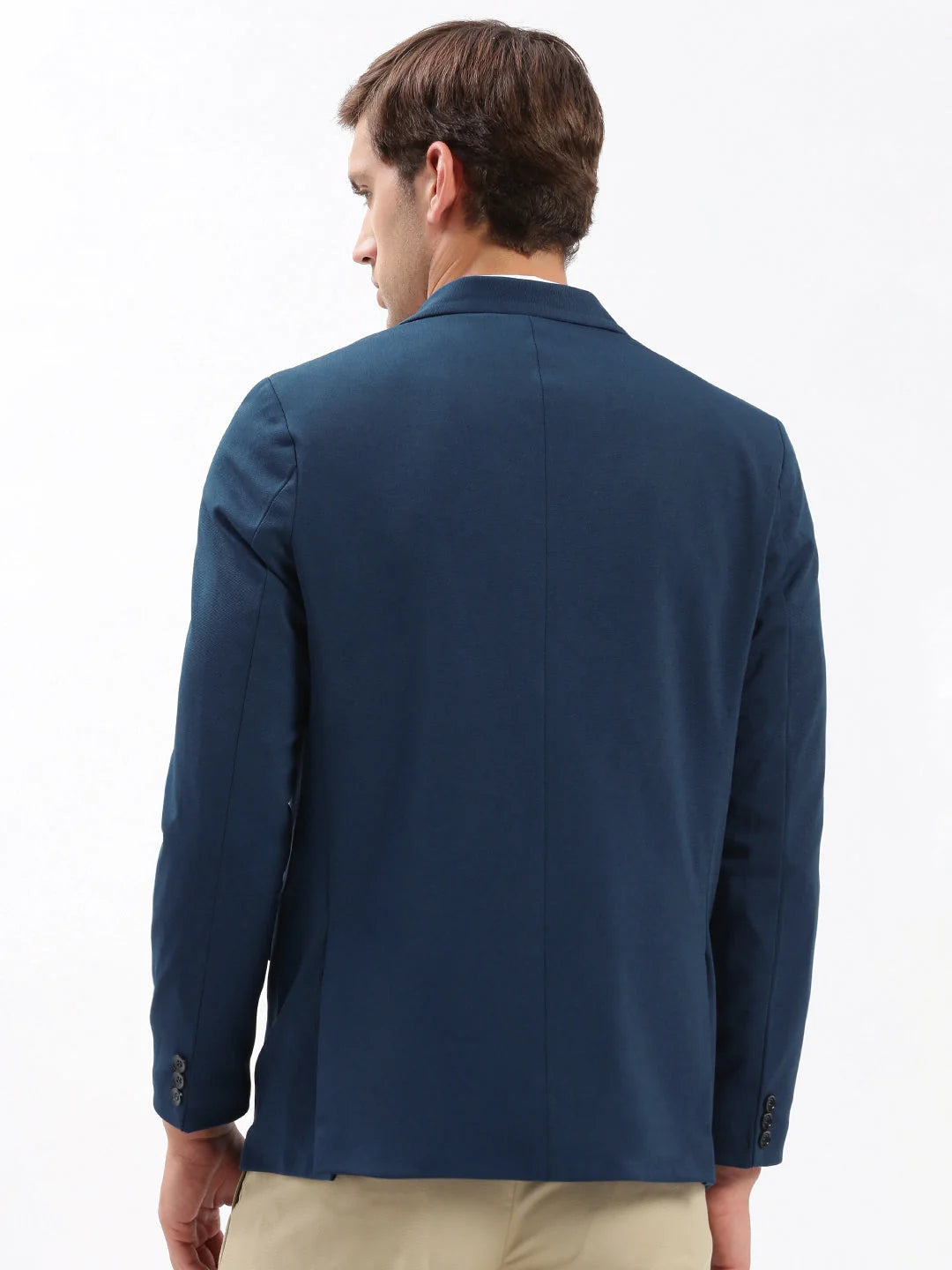 Teal Blazer - Solid Cotton Men's Ethnic Wear | DesiQlo