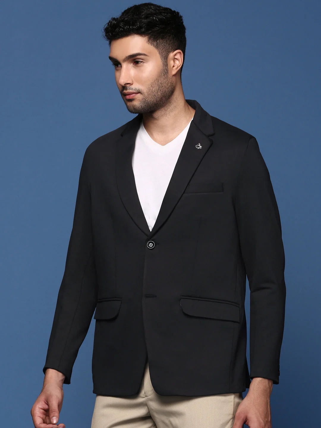 Black Cotton Nehru Jacket - Slim Fit Modi Jacket for Men