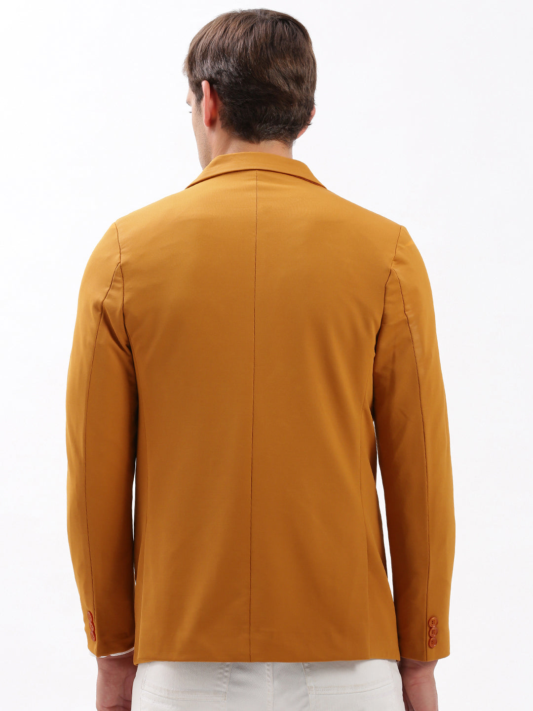 Mustard Solid Cotton Blazer | Stylish Men's Ethnic Wear