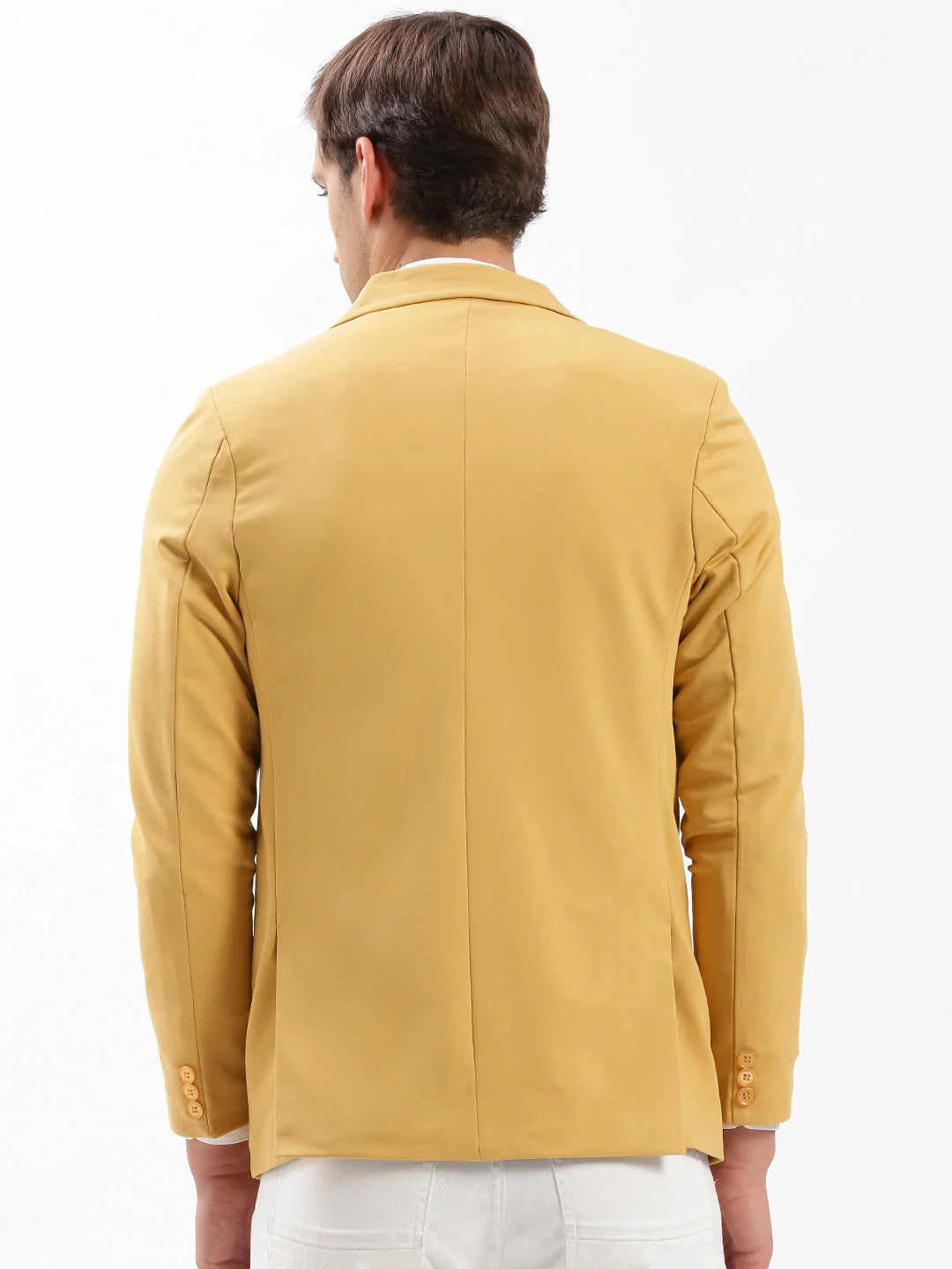 Yellow Solid Men's Blazer | Stylish Modi Jacket Alternative