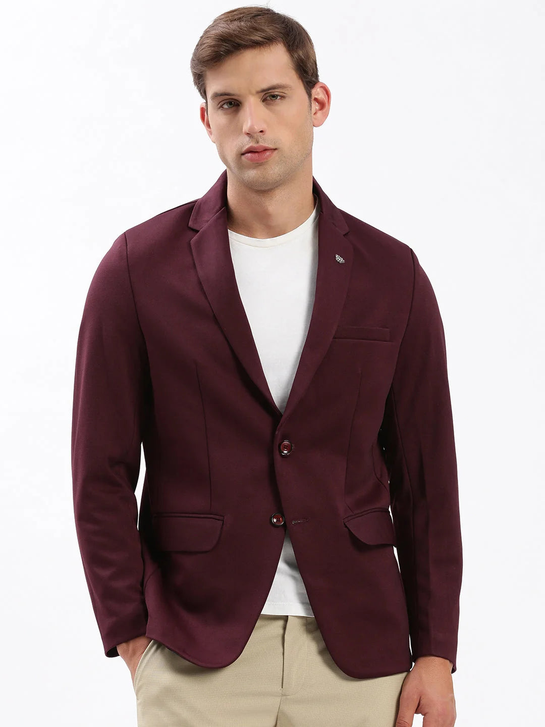 Maroon Blazer: Modern Men's Ethnic Wear Style