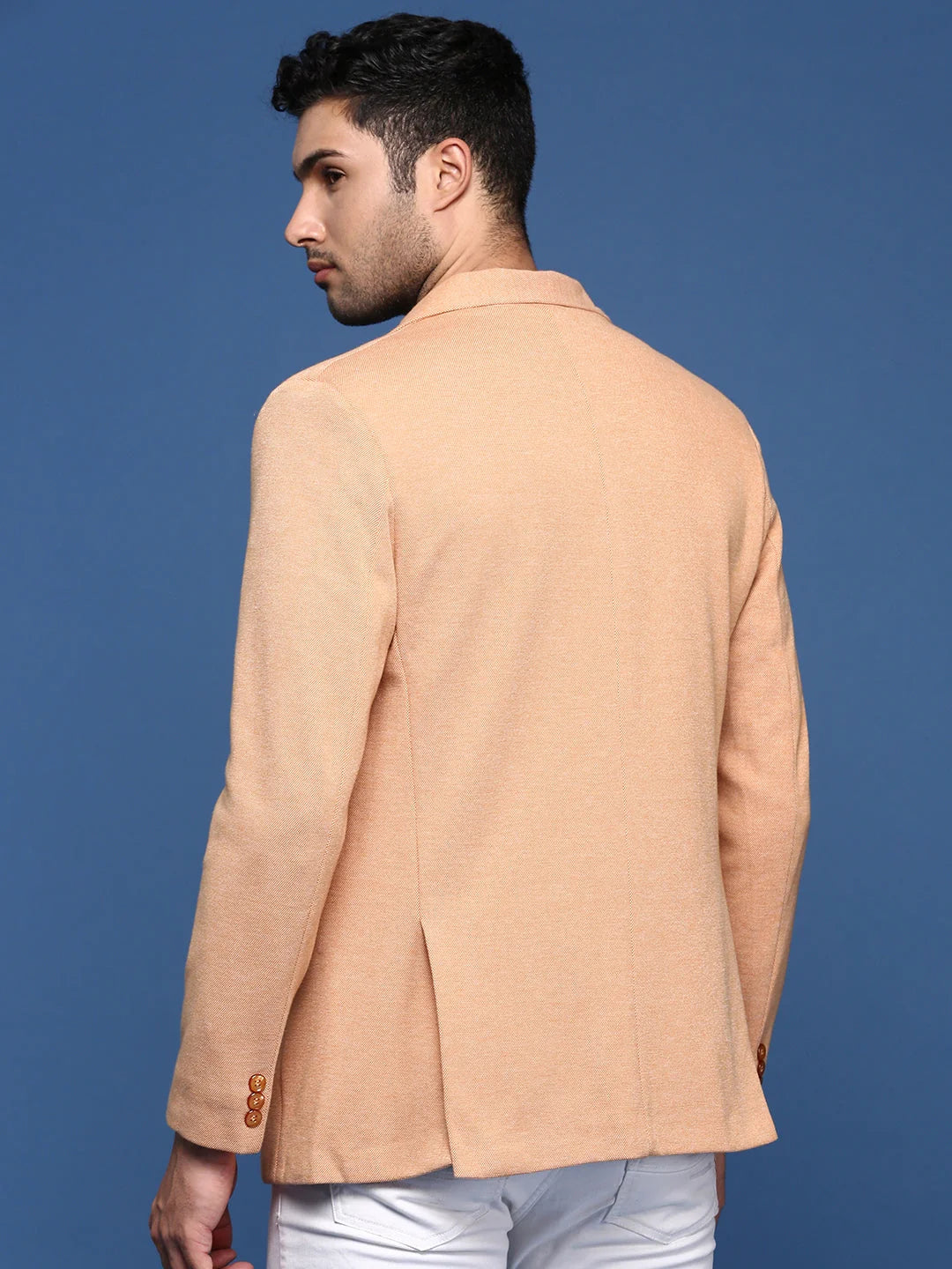 Orange Nehru Jacket - Slim Fit Men's Ethnic Wear