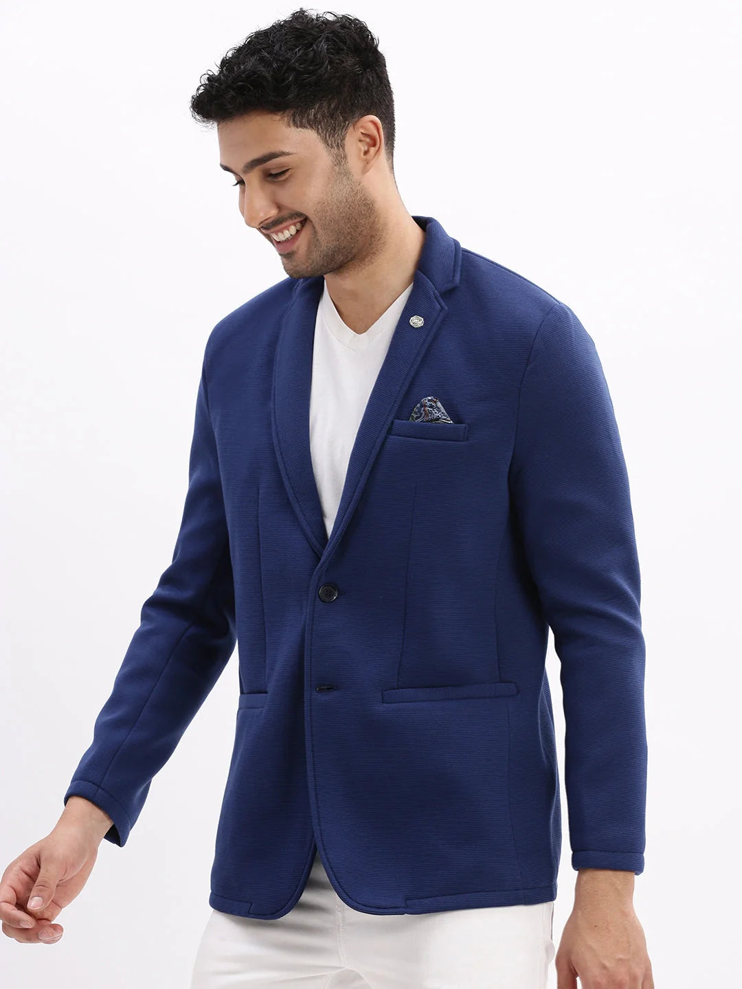 Men's Navy Blazer: Stylish Cotton Ethnic Nehru Jackets | DesiQlo