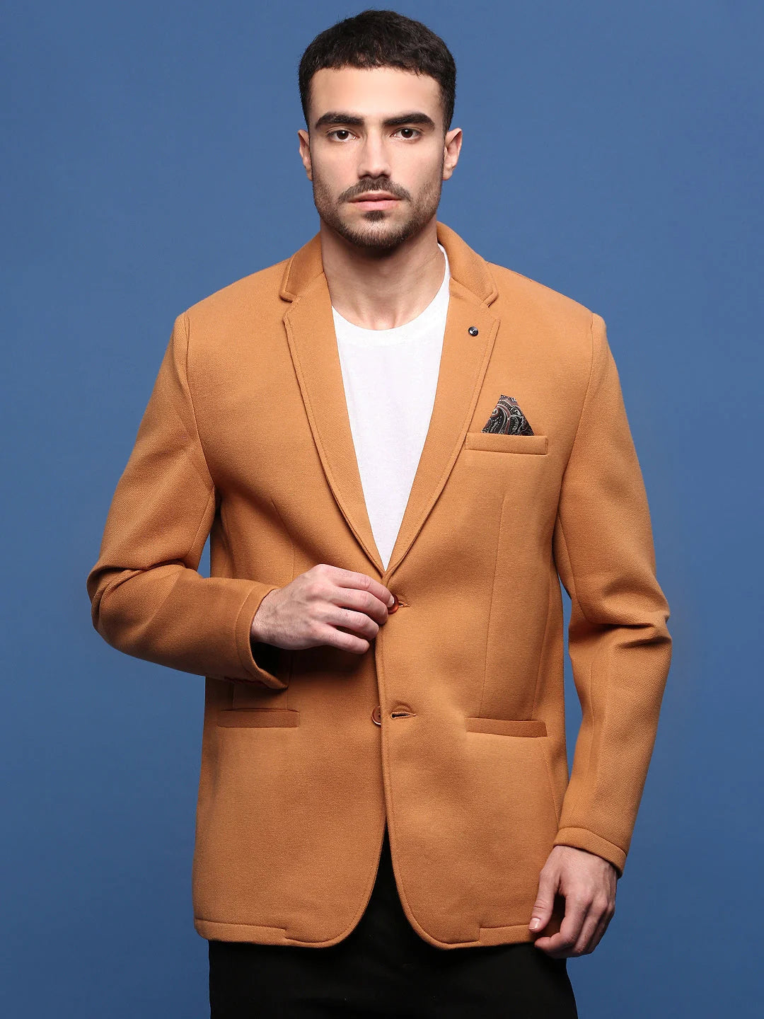 Camel Brown Cotton Modi Jacket for Men | DesiQlo
