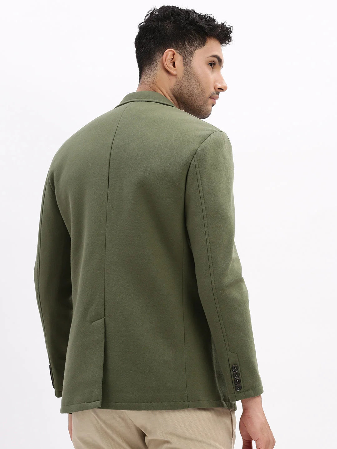 Green Cotton Solid Nehru Jacket | Men's Ethnic Wear DesiQlo