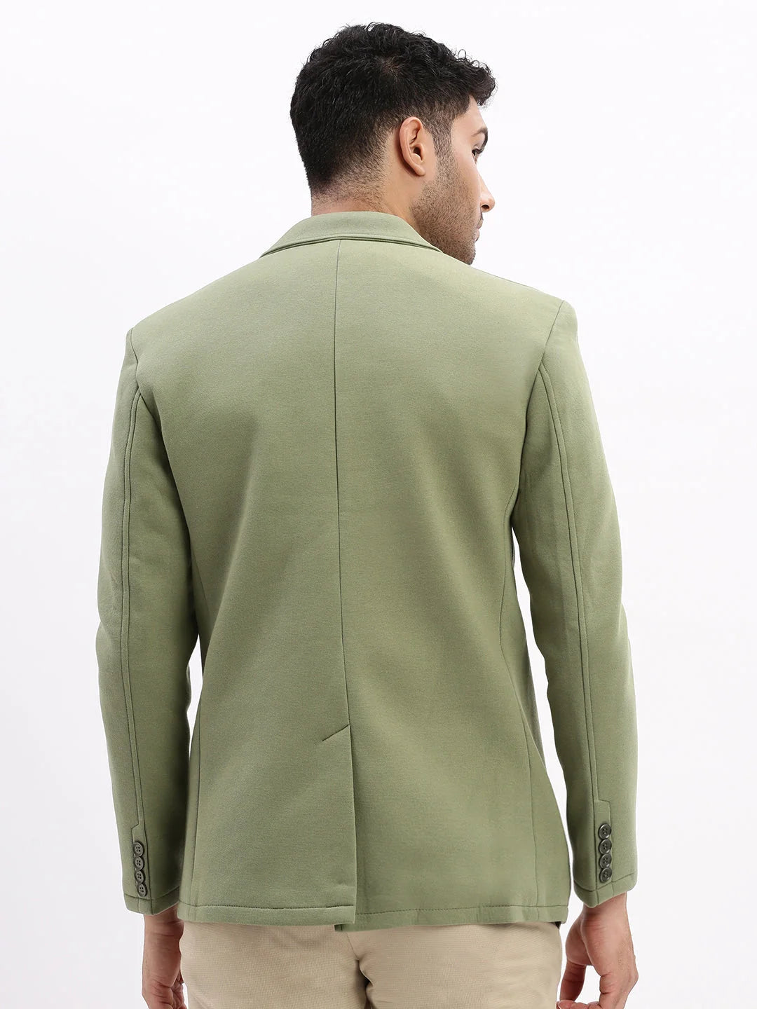 Men's Solid Green Blazer - Stylish Ethnic Wear, Modi Jacket Look