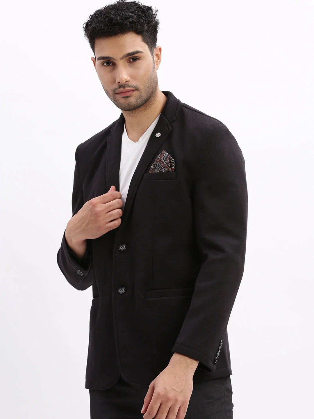Black Cotton Men's Nehru Jacket | Modi Jacket Ethnic Wear