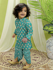 Cotton Dhoti Kurta Set for Boys - Blue | BR23DK50BLA